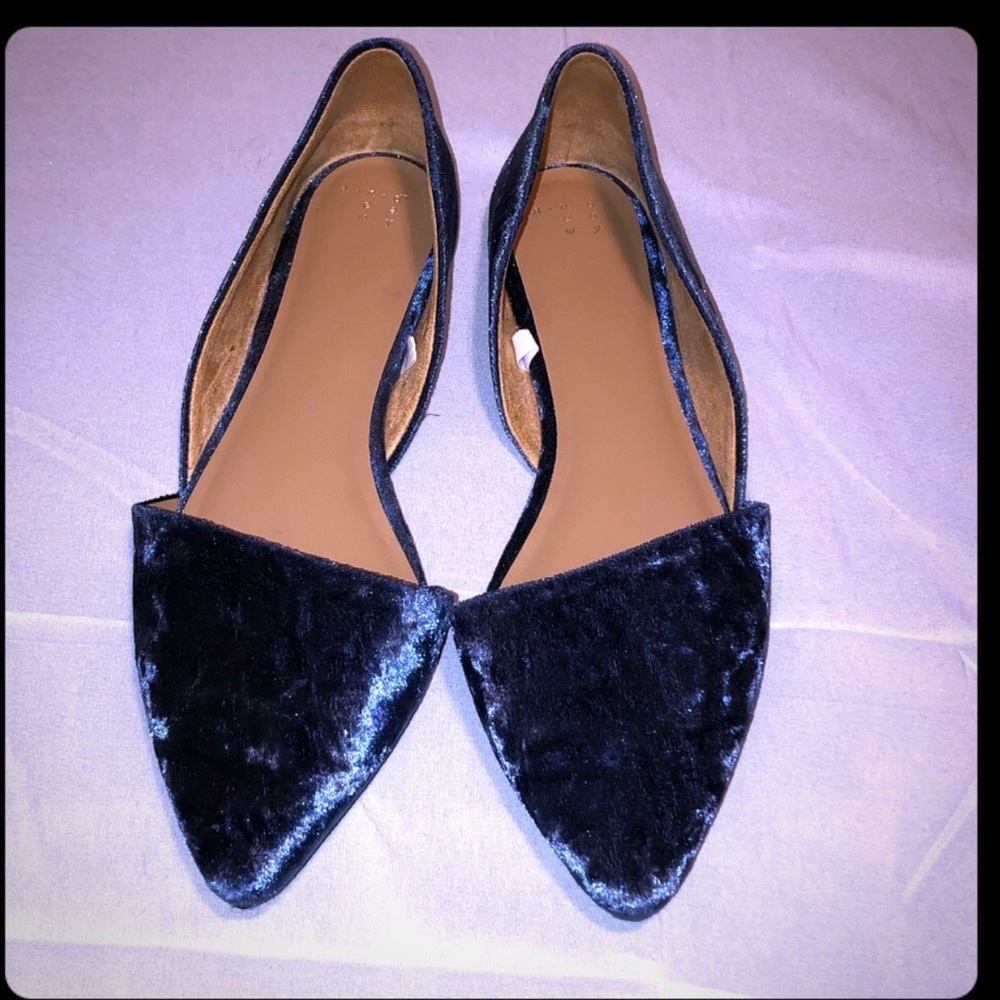 A New Day blue velvet flats